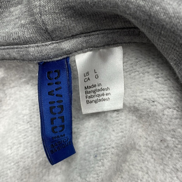 H&M men’s grey hoodie - size Large - Picture 3 of 7